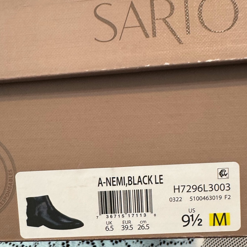 Black Ankle Boots, Sarto by Franco Sarto, size 9.5